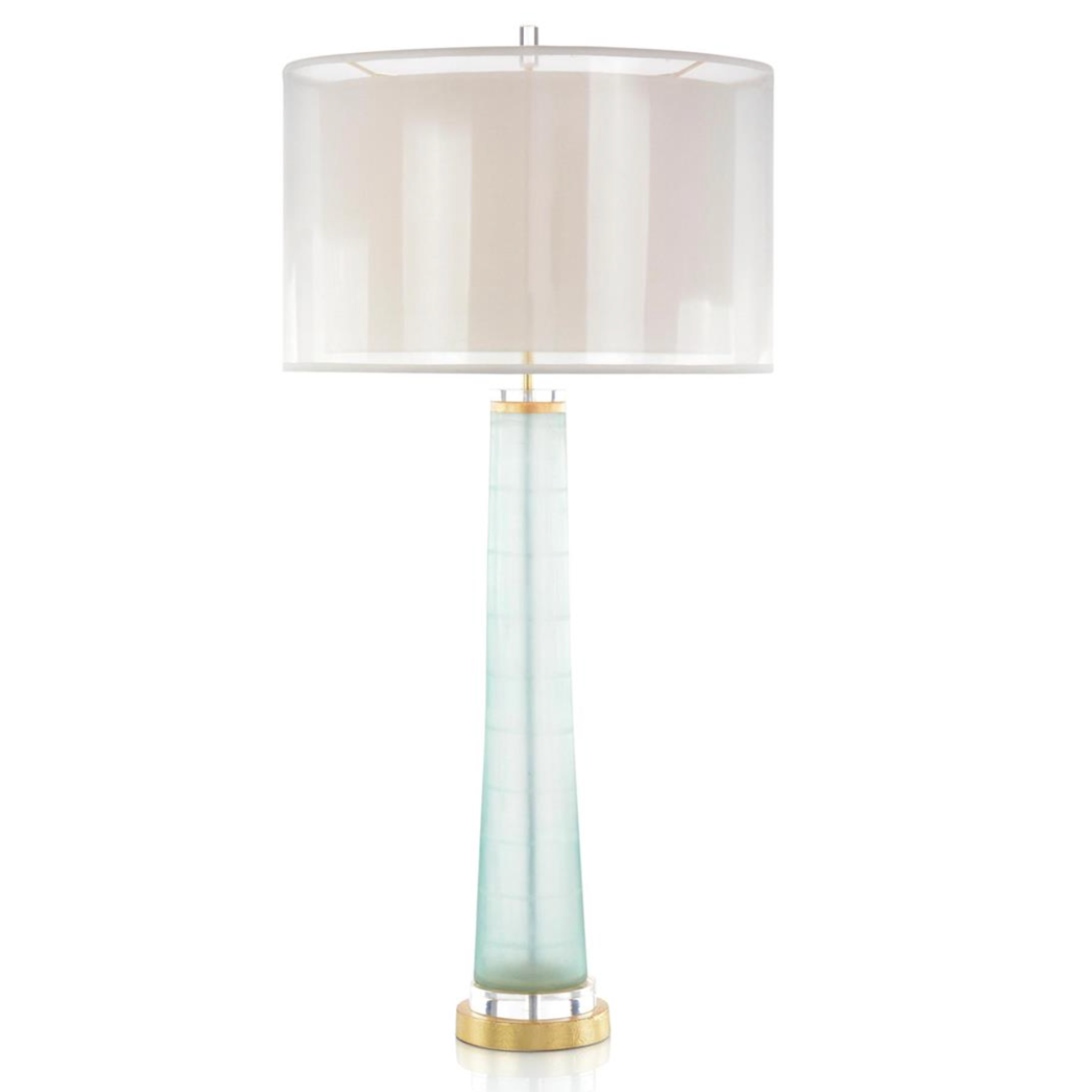 Aqua Chiseled Glass Table Lamp - Our Boat House