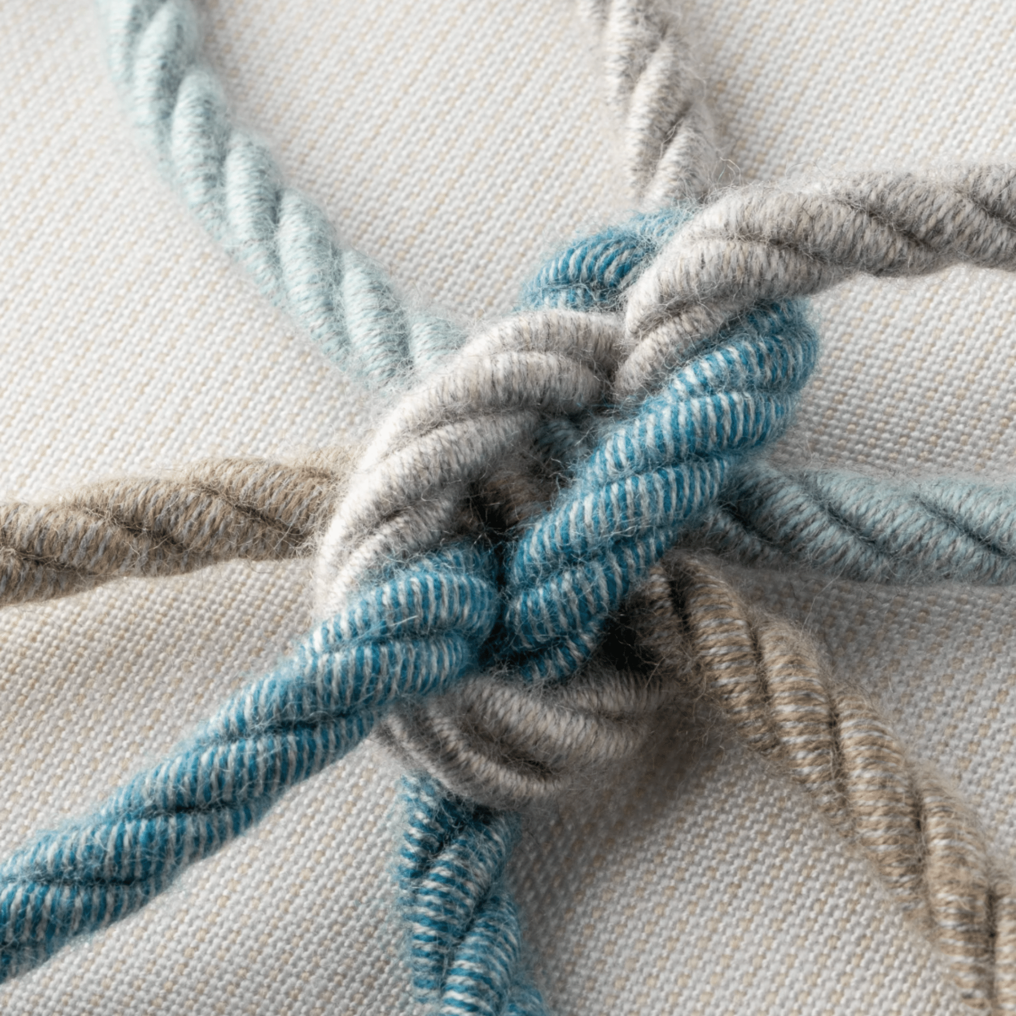 Aqua Rope Knot Indoor/Outdoor Pillow - Our Boat House