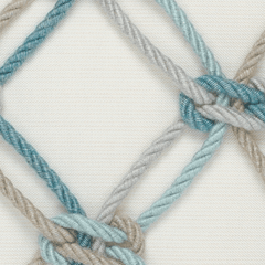 Aqua Rope Knot Indoor/Outdoor Pillow - Our Boat House