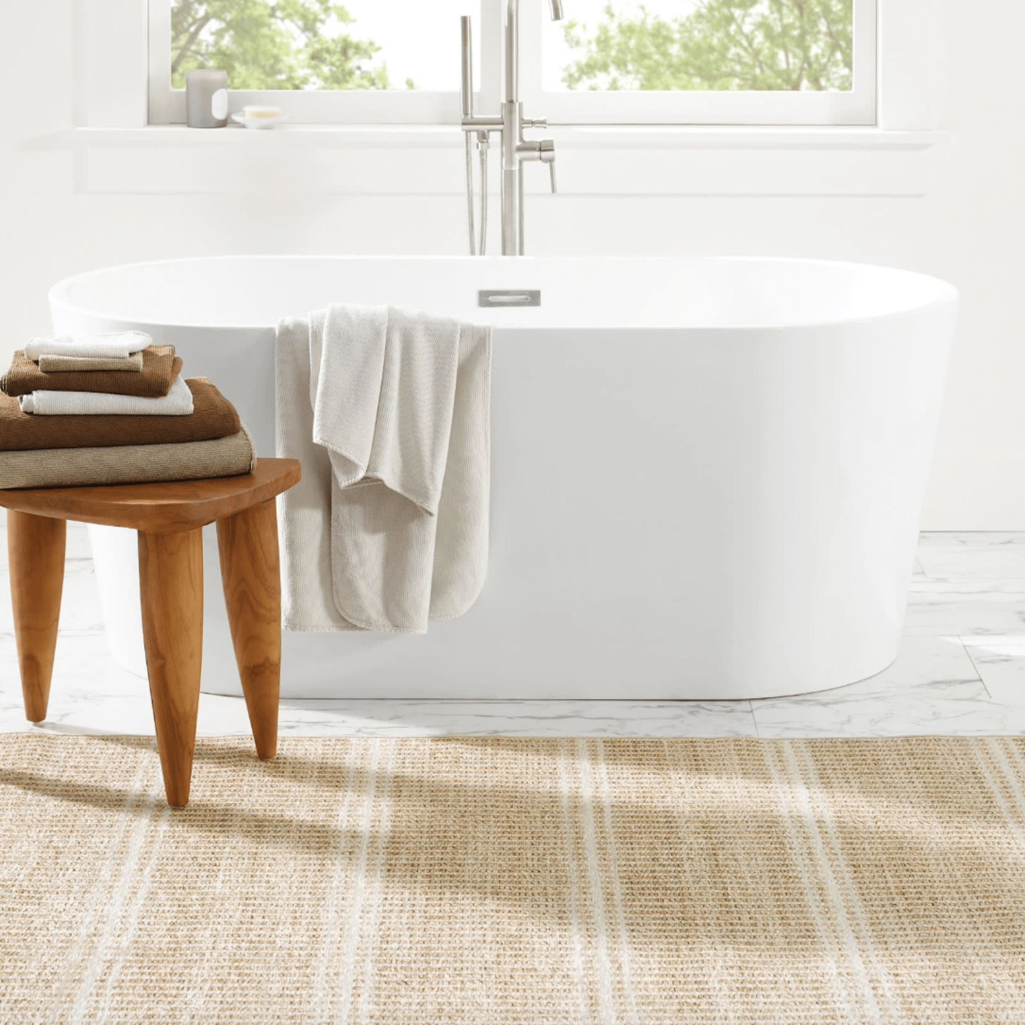 Arbor Ivory Machine Washable Rug - Our Boat House