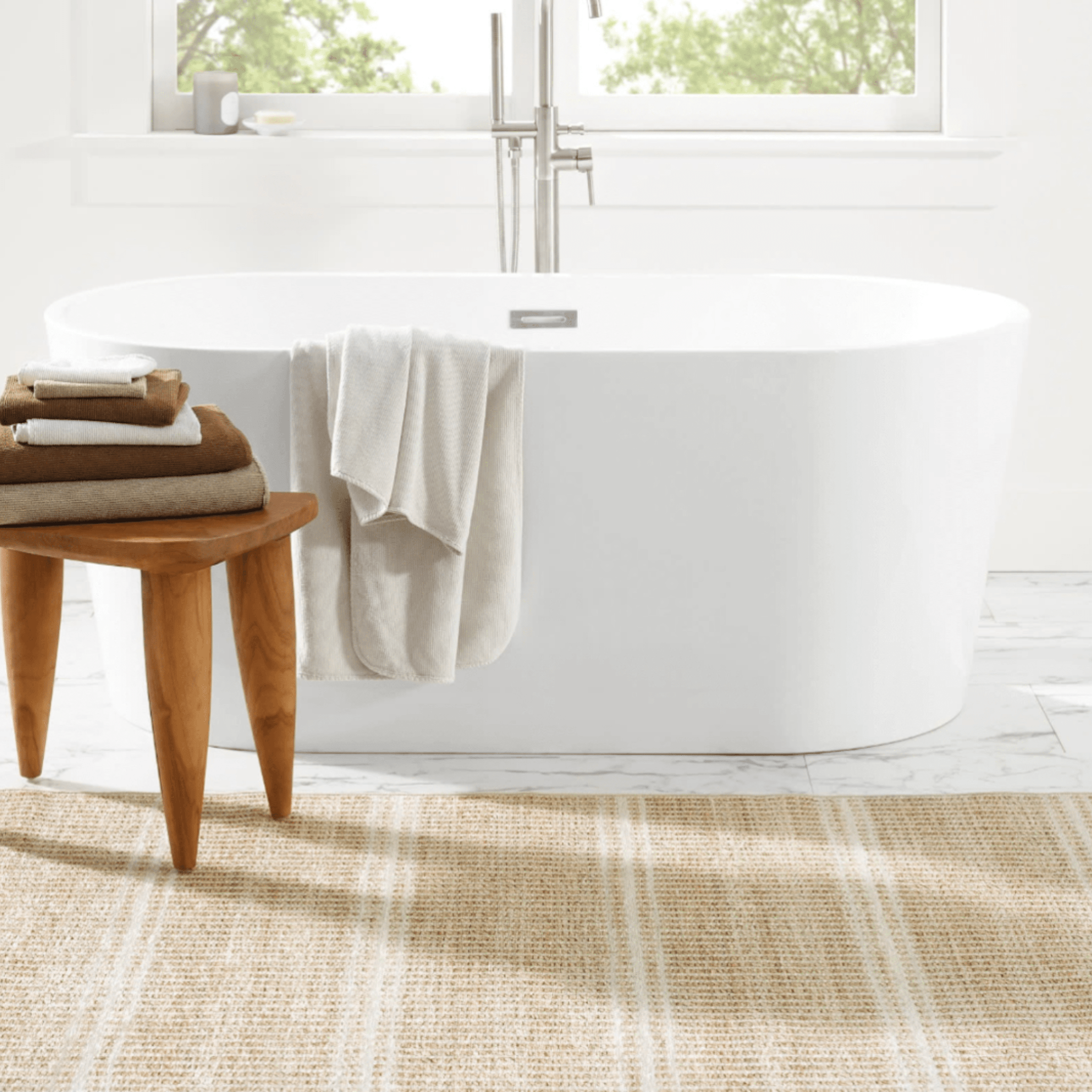 Arbor Machine Washable Rug - Ivory - coastal inspired home furnishing lifestyle