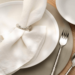 Arbor Polished Silver Napkin Ring Set - coastal inspired home furnishing