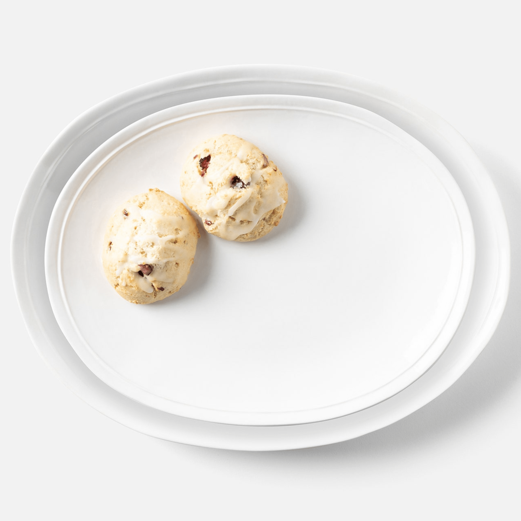 Ariana White Oval Serving Platter - Set of Two - Our Boat House