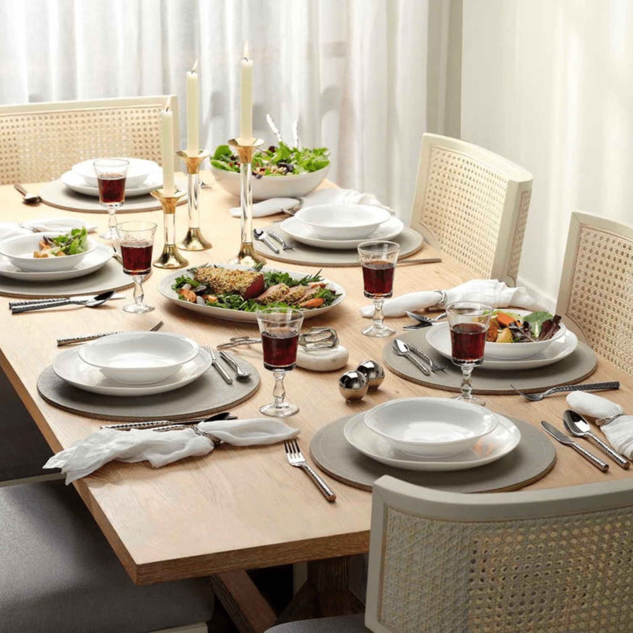 Ariana White Oval Serving Platter - Set of Two - Our Boat House