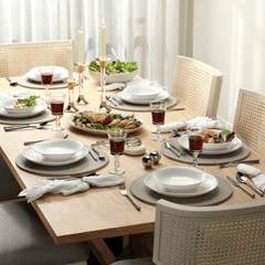 Ariana White Oval Serving Platter - Set of Two - Our Boat House