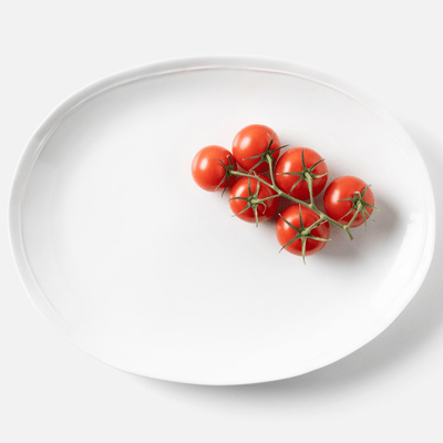 Ariana White Oval Serving Platter - Set of Two - Our Boat House