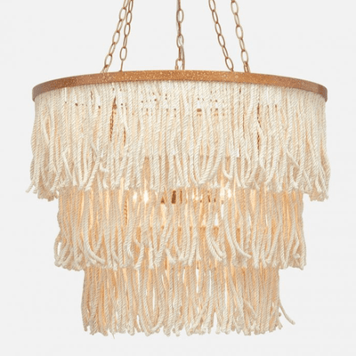 Arricka Abaca Rope Chandelier - Two Finishes - Our Boat House