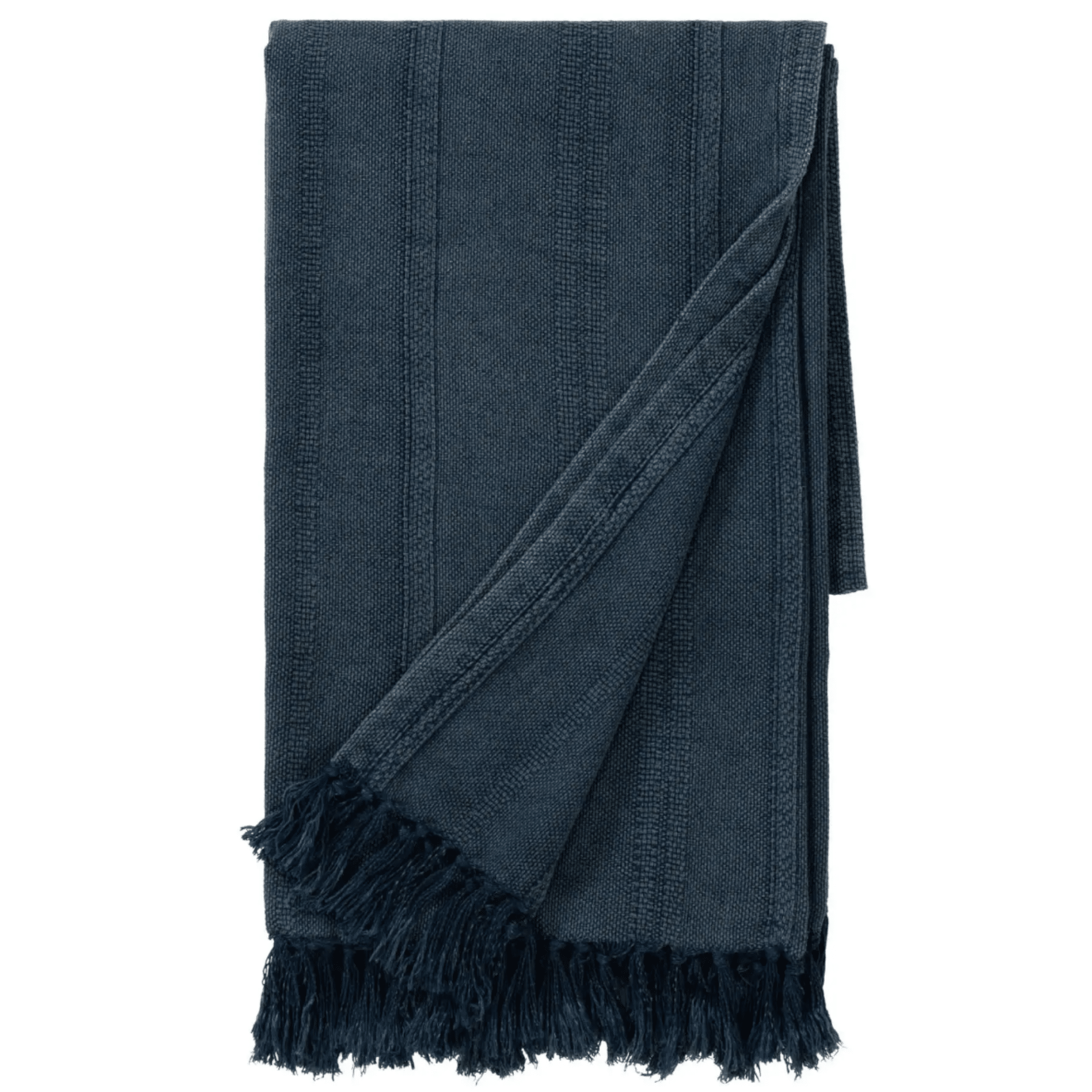 Asher Navy Cotton Throw - Our Boat House
