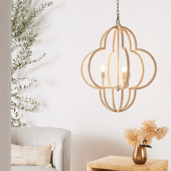 Astin Coco Bead Chandelier - Two Sizes - coastal inspired home furnishing