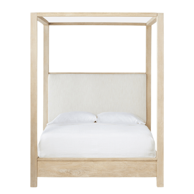 Augustine Beach House Canopy Bed - Bleached White - Our Boat House