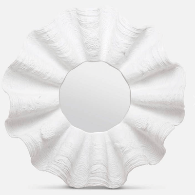 Ava White Round Mirror - Our Boat House