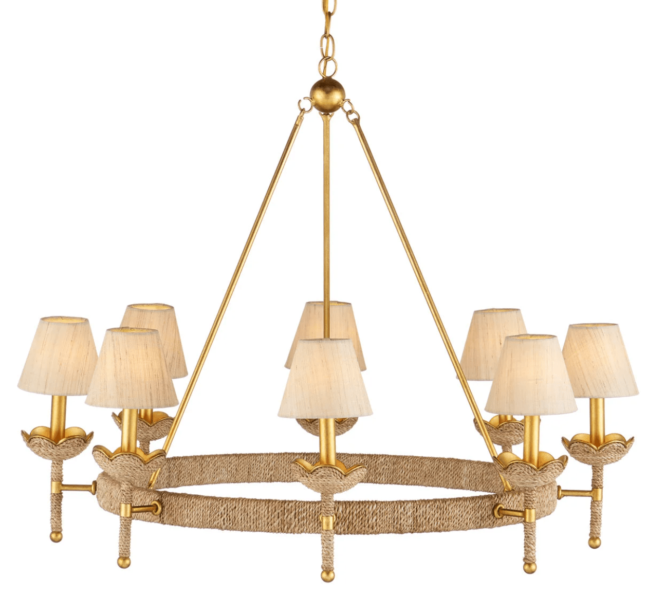 Avignon Abaca Rope Chandelier - Our Boat House