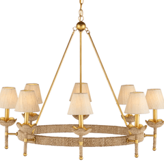Avignon Abaca Rope Chandelier - Our Boat House