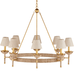 Avignon Abaca Rope Chandelier - Our Boat House