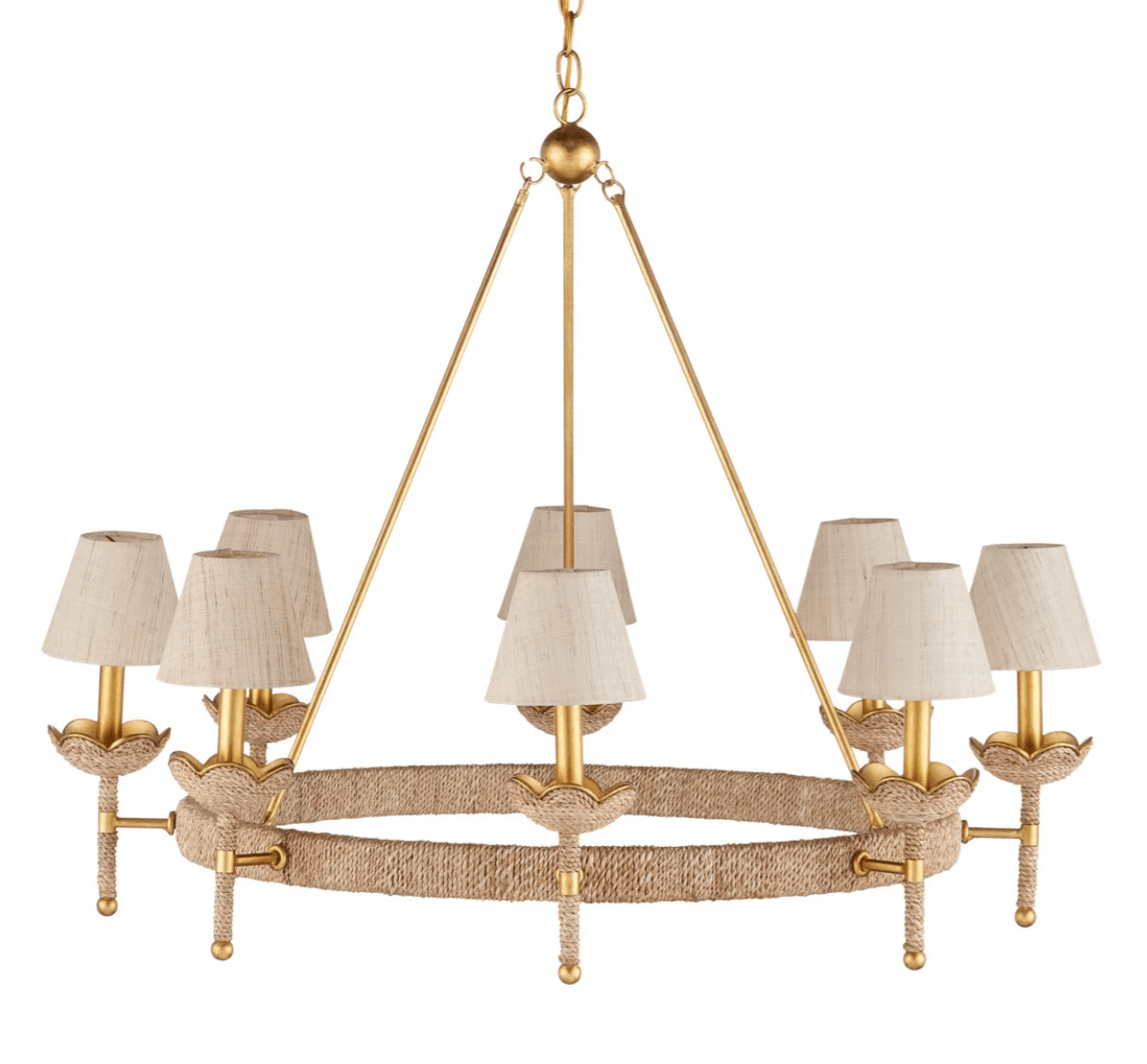 Avignon Abaca Rope Chandelier - Our Boat House