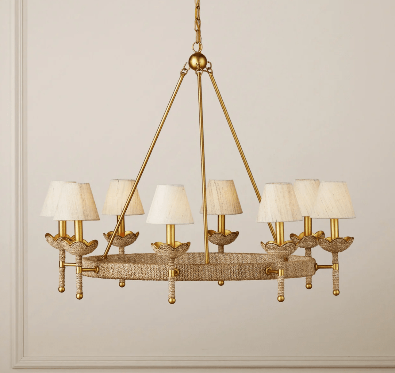 Avignon Abaca Rope Chandelier - Our Boat House