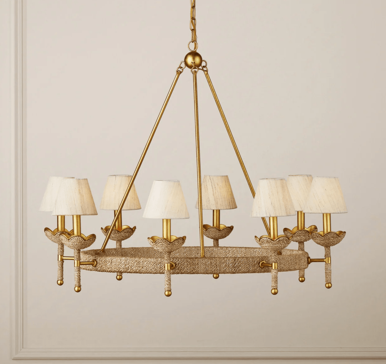 Avignon Abaca Rope Chandelier - Our Boat House