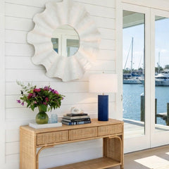 Aviva White Round Mirror - Our Boat House