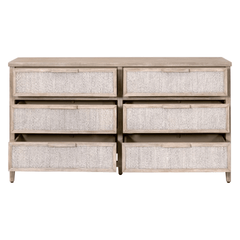 Avondale Abaca Rope Six-Drawer Dresser - Our Boat House