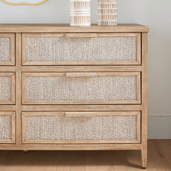 Avondale Abaca Rope Six-Drawer Dresser - Our Boat House