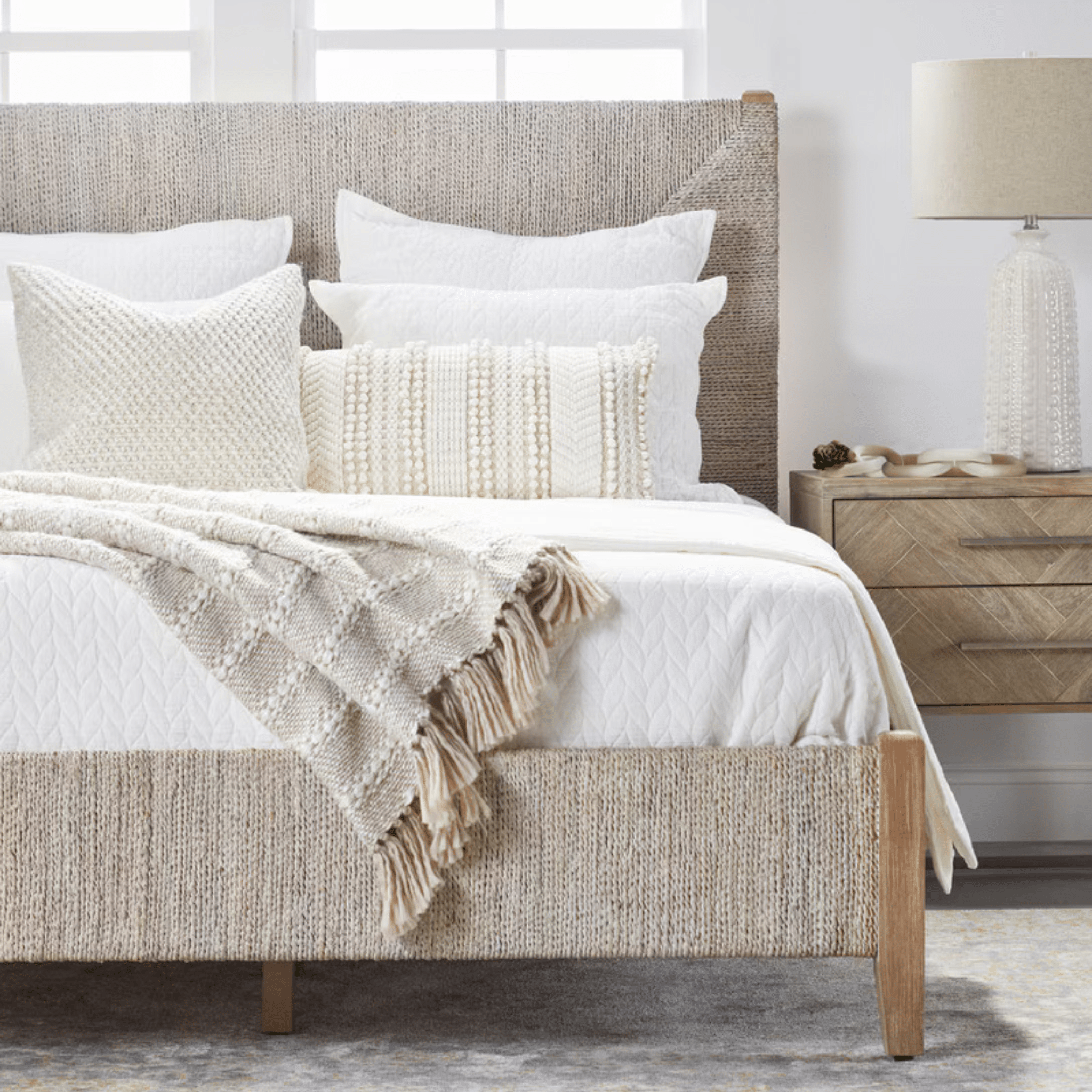 Avondale Abaca Rope Woven Bed - King - Our Boat House