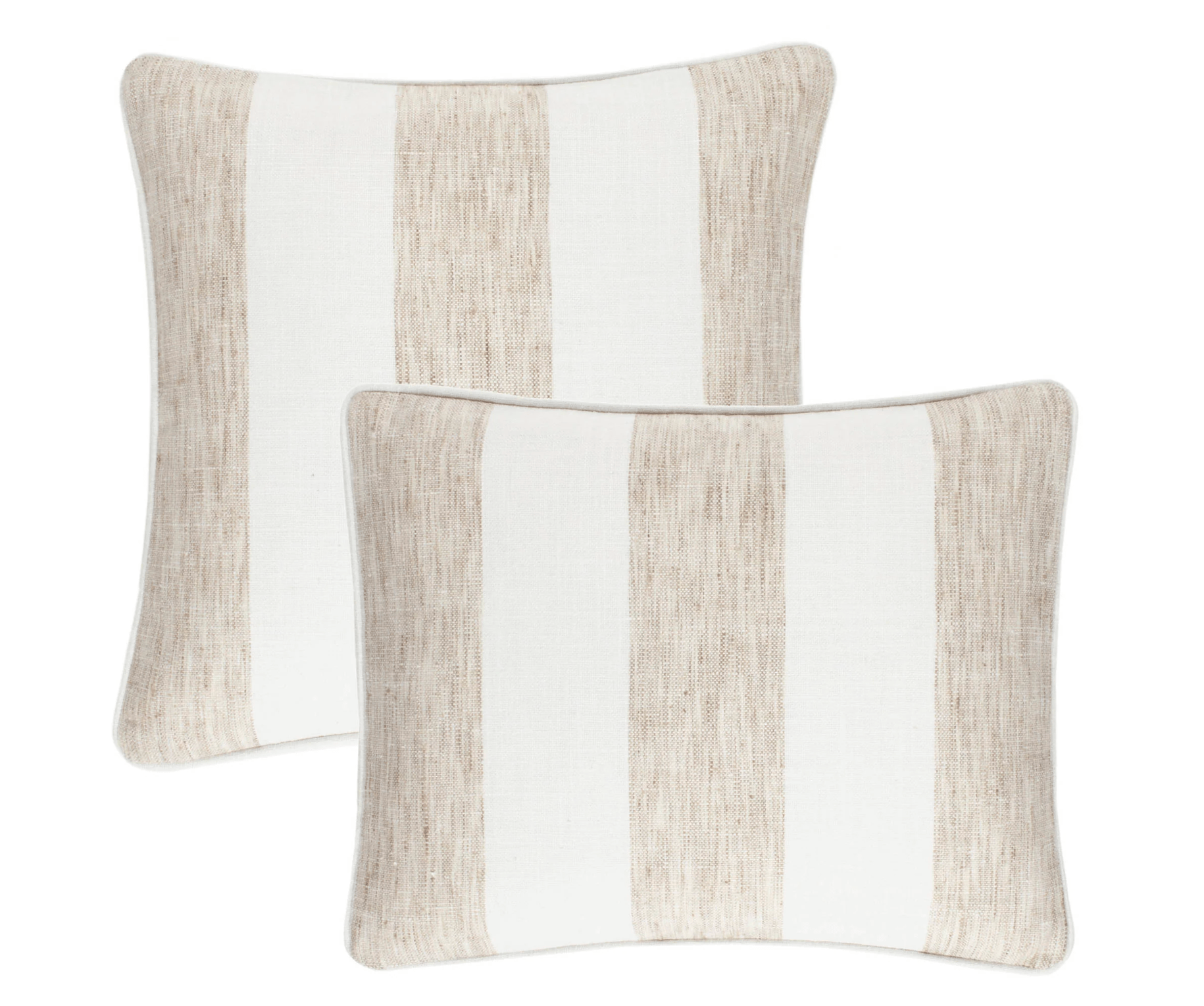 Awning Stripe Indoor/Outdoor Decorative Pillow Cover - Natural - Our Boat House