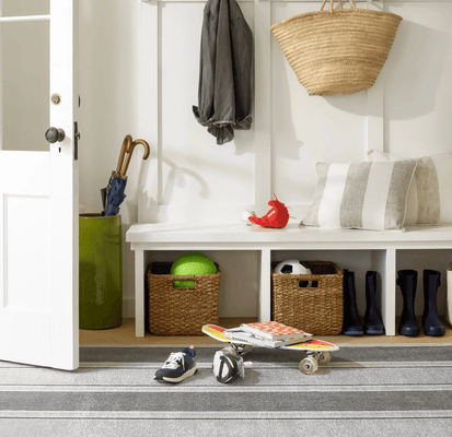 Awning Stripe Indoor/Outdoor Decorative Pillow Cover - Natural - Our Boat House