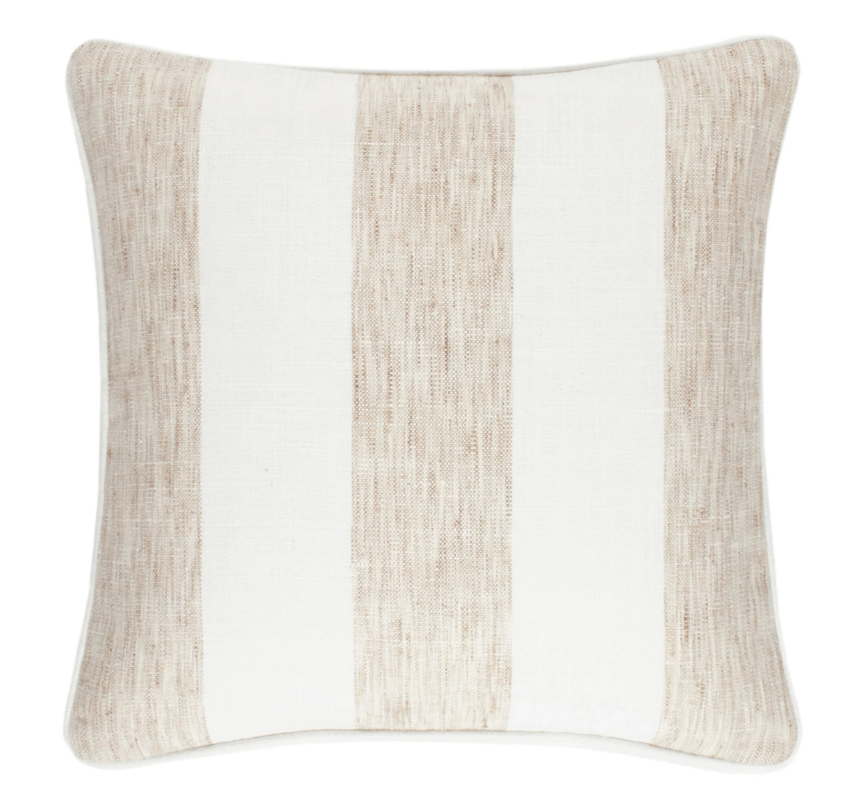 Awning Stripe Indoor/Outdoor Decorative Pillow Cover - Natural - Our Boat House