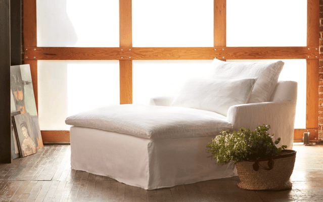 Bali Slipcovered 48in Double Chaise - Our Boat House