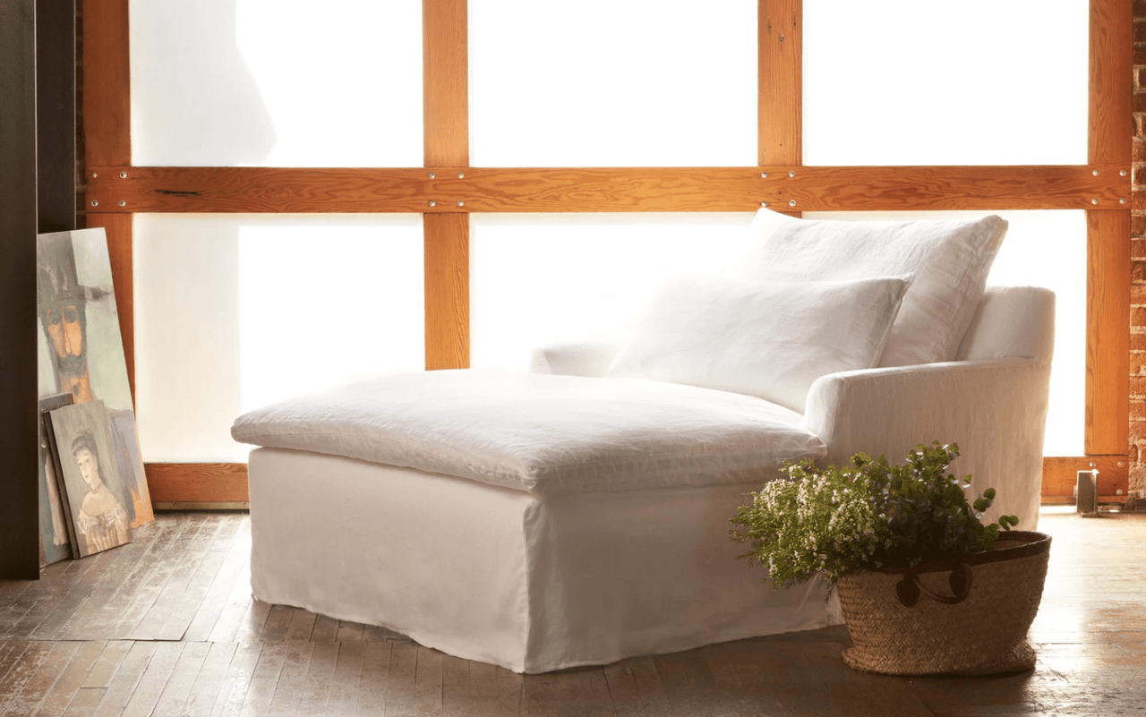 Bali Slipcovered 48in Double Chaise - Our Boat House