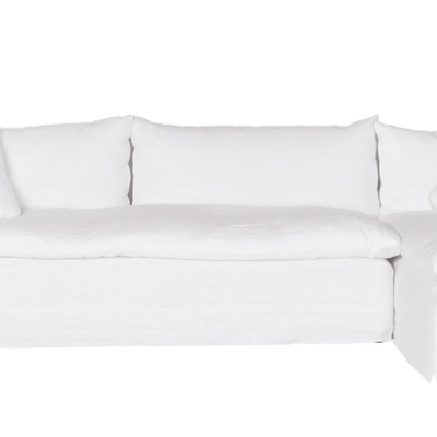 Bali Slipcovered Sectional 139in x 68in w/ LAF Chaise Lounge - Our Boat House