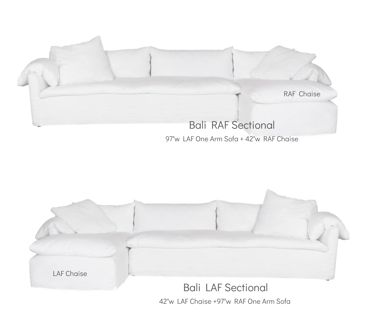 Bali Slipcovered Sectional w/Chaise - Our Boat House