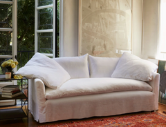 Bali Slipcovered 78in Sofa in Tahoe White- Elements Quick Ship