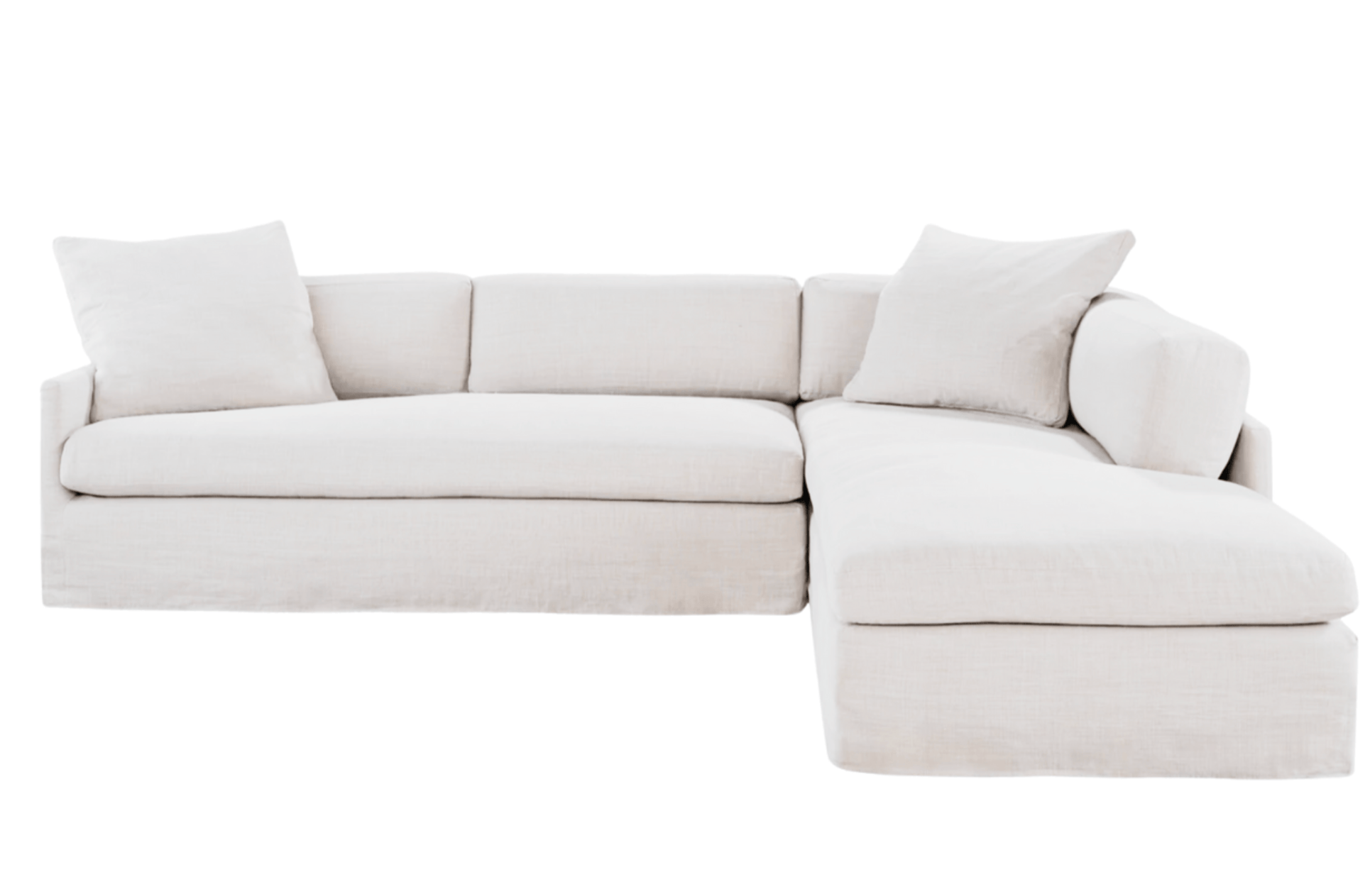 Barcelona Slipcovered Sectional w/Lounge - Our Boat House