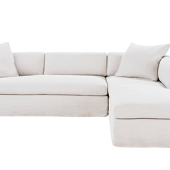 Barcelona Slipcovered Sectional w/Lounge - Our Boat House
