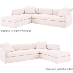 Barcelona Slipcovered Sectional w/Lounge - Our Boat House