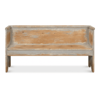 Beach House Grey Wash Entry Bench - Our Boat House