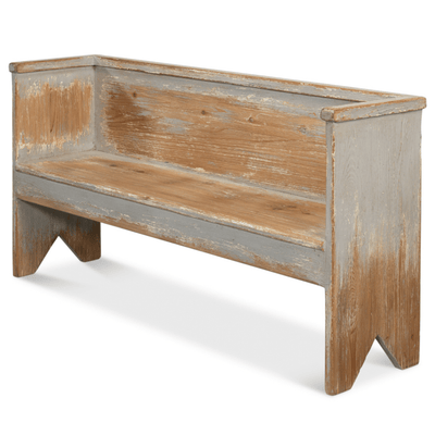 Beach House Grey Wash Entry Bench - Our Boat House
