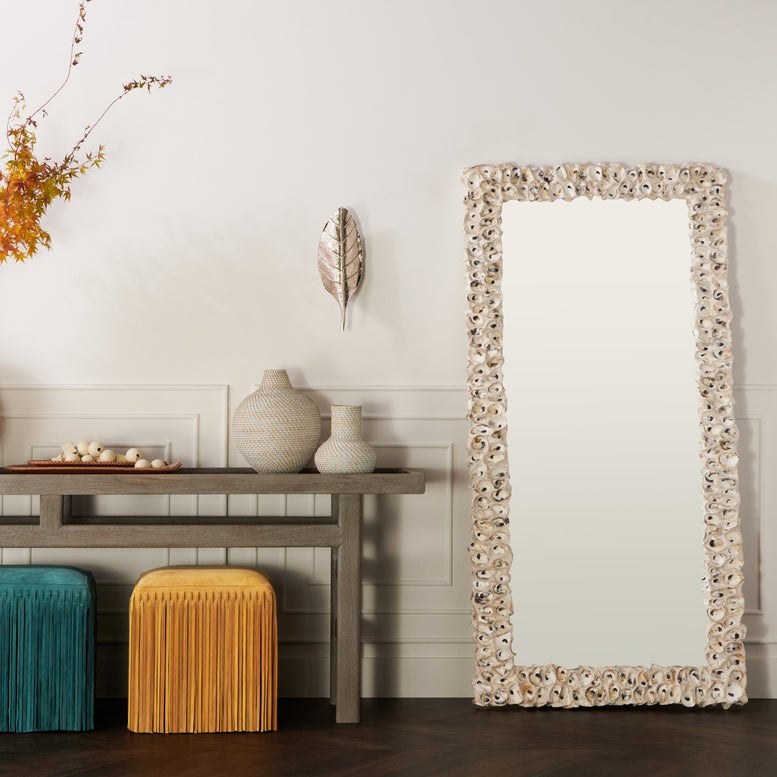 Bedford Rectangular Oyster Shell Mirror - Three Sizes - Our Boat House