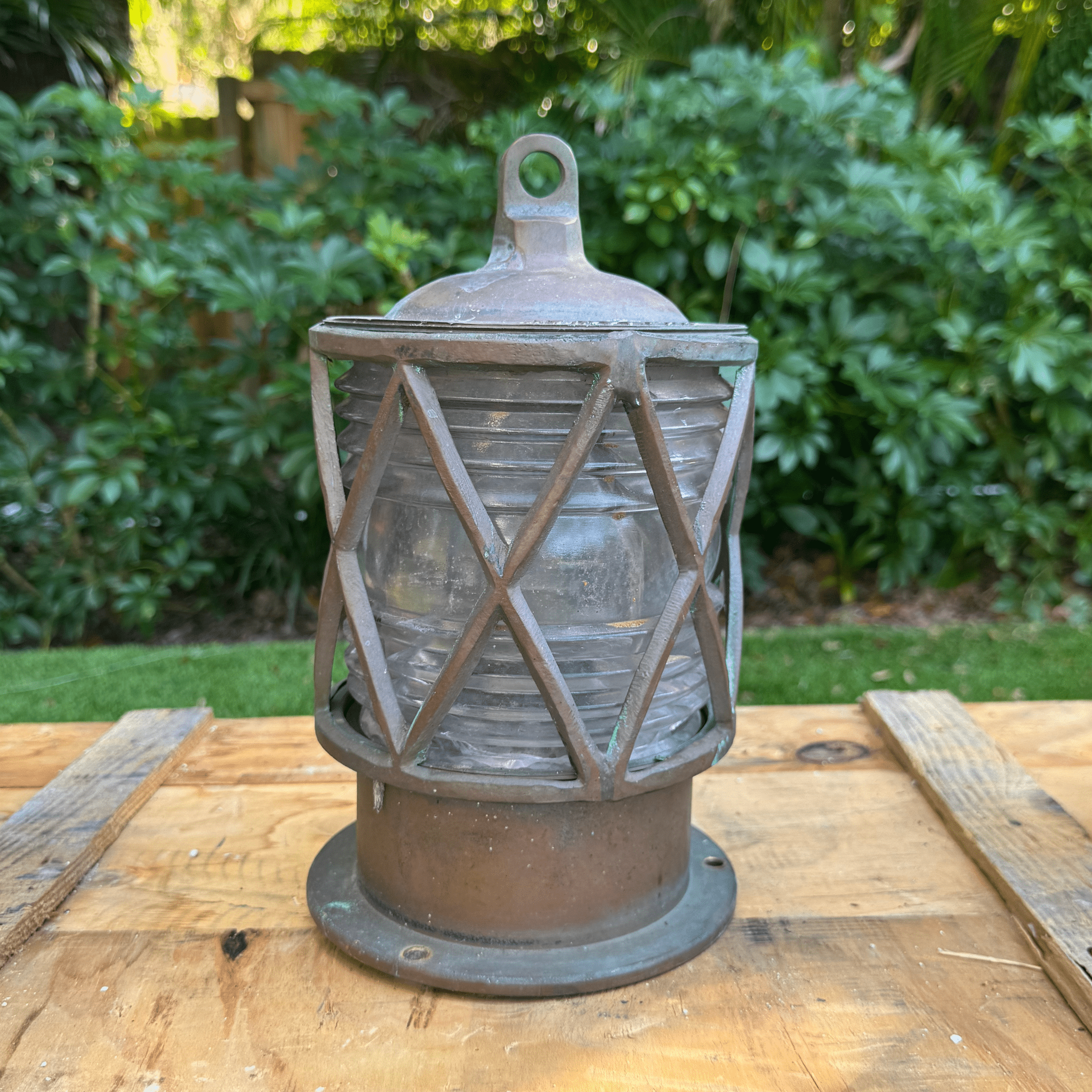 Belfast Brass Piling/Dock Light - Weathered as is - 4 available - Our Boat House