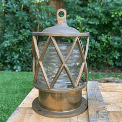 Belfast Brass Piling/Dock Light - Weathered as is - 4 available - Our Boat House