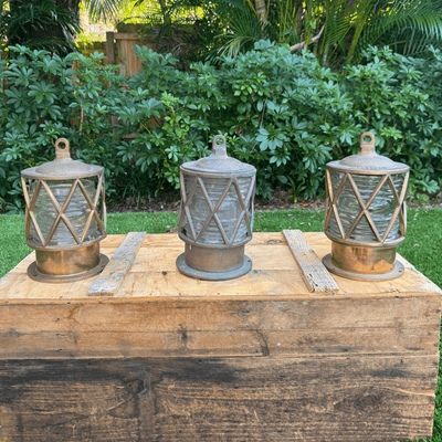 Belfast Brass Piling/Dock Light - Weathered as is - 4 available - Our Boat House