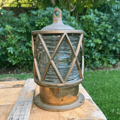 Belfast Brass Piling/Dock Light - Weathered as is - 4 available - Our Boat House