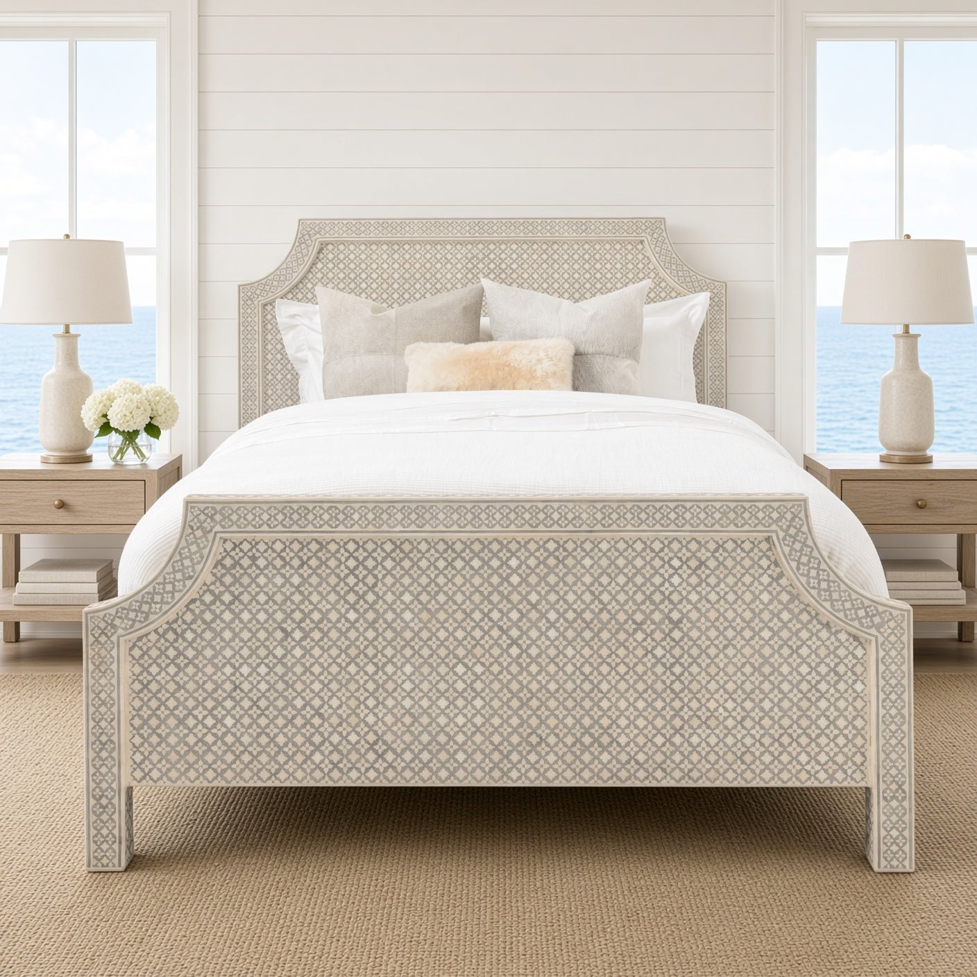 Belize Bone Inlay Bed - Our Boat House