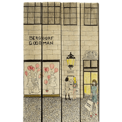 Bergdorf Shop Rendering - Tall Book Stack - Our Boat House