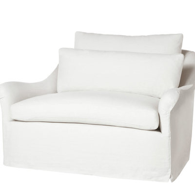 Bermuda 50in Slipcovered Chair & A Half - Our Boat House