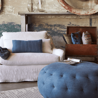 Bermuda 50in Slipcovered Chair & A Half - Our Boat House