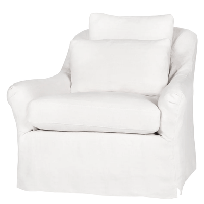 Bermuda Slipcovered Swivel Chair - Our Boat House