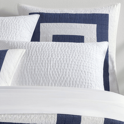 Birch Point Navy Quilted Sham - Our Boat House