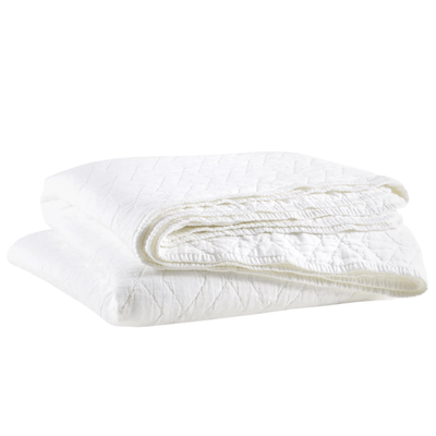 Birdie White Quilted Coverlet - Our Boat House